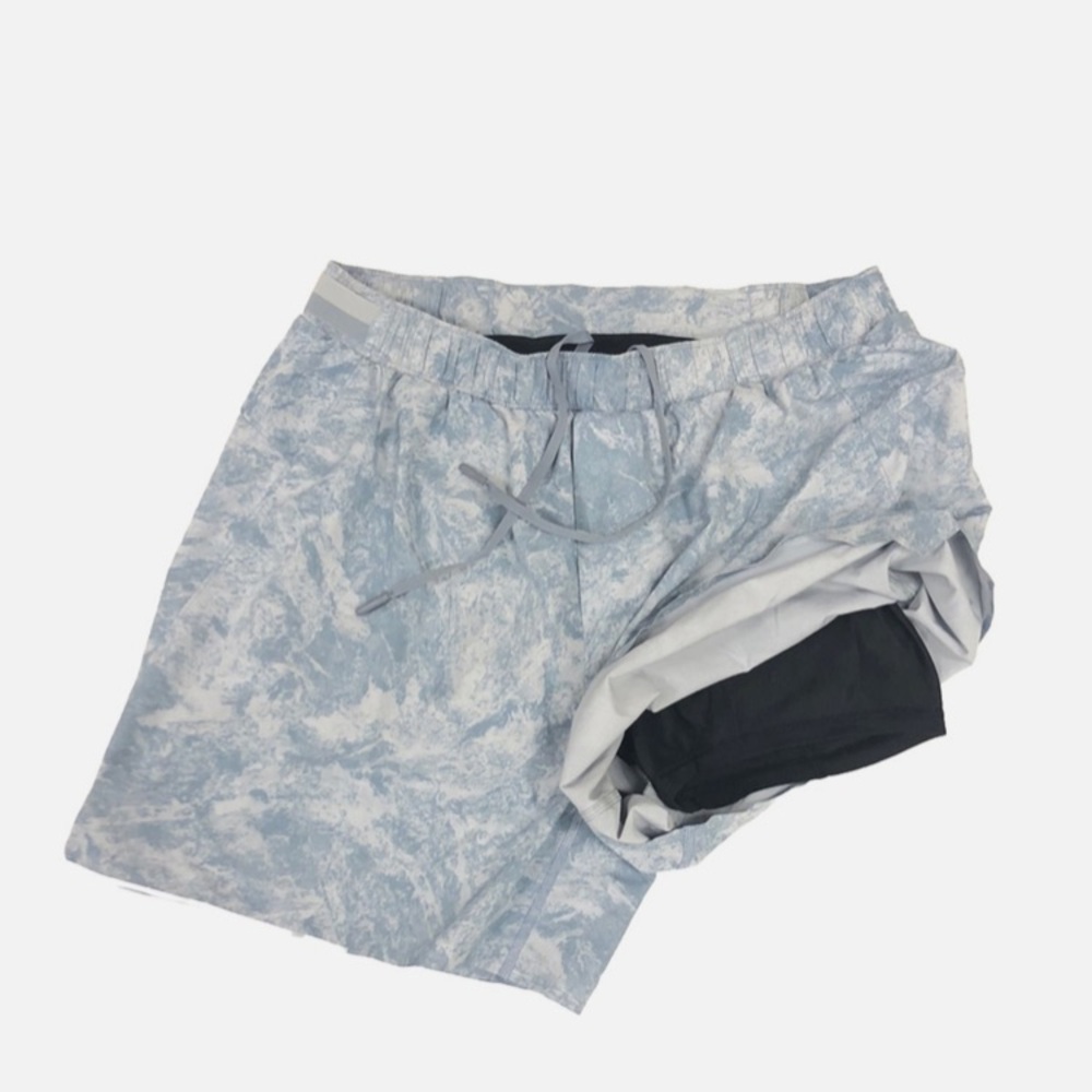 Lululemon Large Surge Short Liner 6" SubCelsius Dawn Blue Chambray Men’s XL